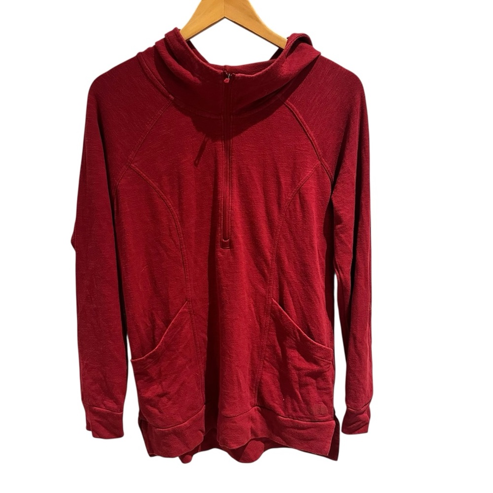The North Face Om 1/2 Zip Pullover Hoodie Women Size‎ Medium Red